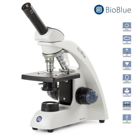 EUROMEX BioBlue 40X-1000X Monocular Portable Compound Microscope w/ 5MP USB 3 Digital Camera BB4200C-5M3